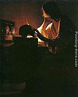 Penitent Magdalen Paintings - The Repentant Magdalen by Georges de La Tour